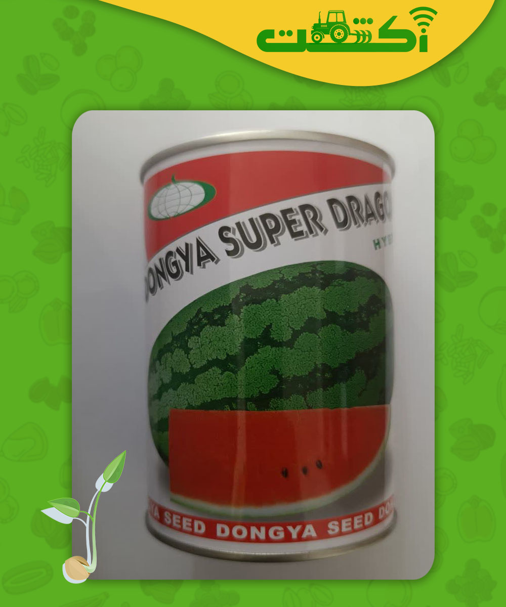 بذر هندوانه سوپر دراگون عکس قوطی بذر هندوانه سوپر دراگون